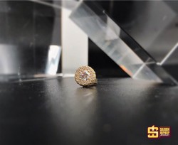 Bông Tai Hình Trống - Vàng 18K & Kim Cương 4,5mm