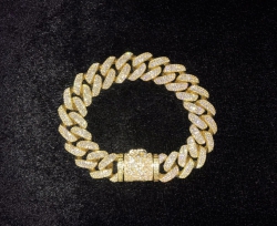 “N” Cuban Dome 16mm Bracelet