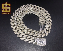 Dây chuyền Cuban Baguette & Round Ice 